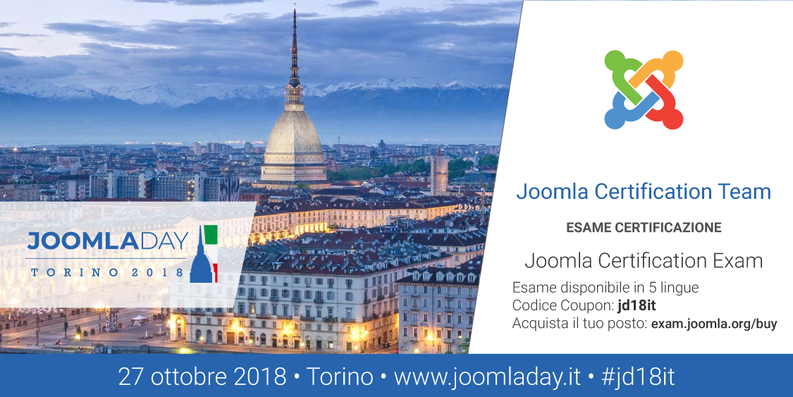 Esame di Certificazione al JoomlaDay di Torino